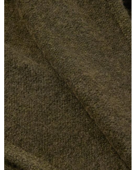 The Elder Statesman Green Shawl-Collar Cashmere Cardigan for men