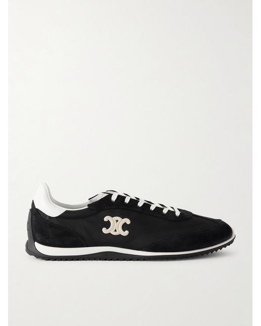 Céline Black Triomph Nylon And Suede Sneakers for men