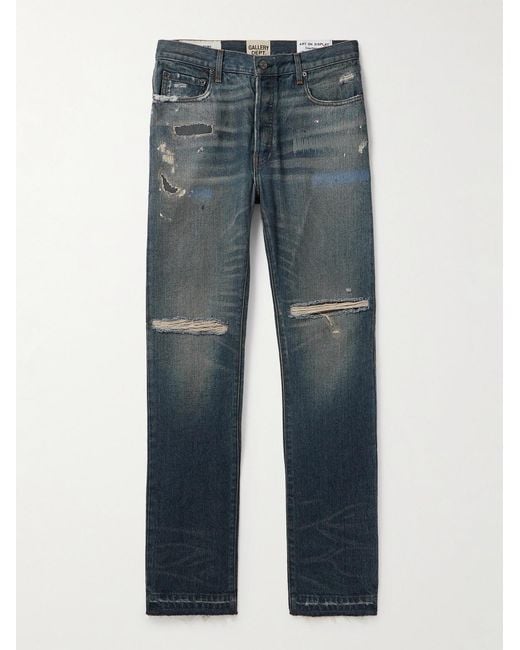 GALLERY DEPT. Blue Starr 5001 Straight-Leg Paint-Splattered Distressed Jeans for men