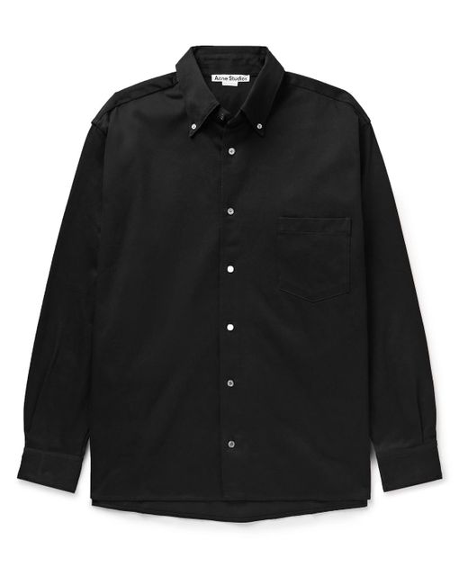 Acne Studios Odrox Button-down Collar Cotton-twill Overshirt in Black ...