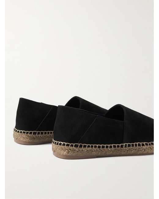 Tom Ford Black Barnes Suede Espadrilles for men