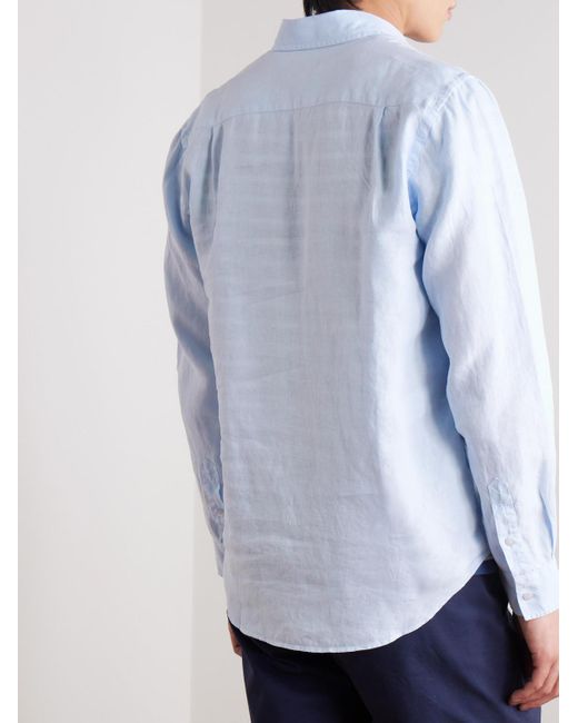 Vilebrequin Caroubis Hemd aus Leinen in Blue für Herren