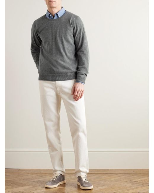 Massimo Alba Gray Sport Cashmere Sweater for men