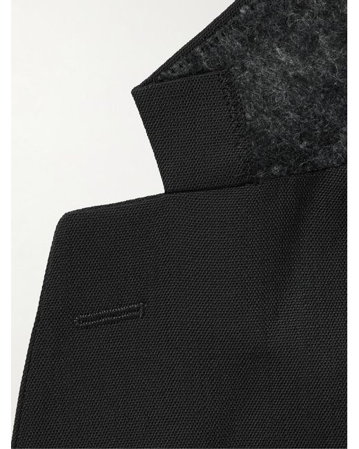Mr P. Black Double-Breasted Woven Suit Jacket for men
