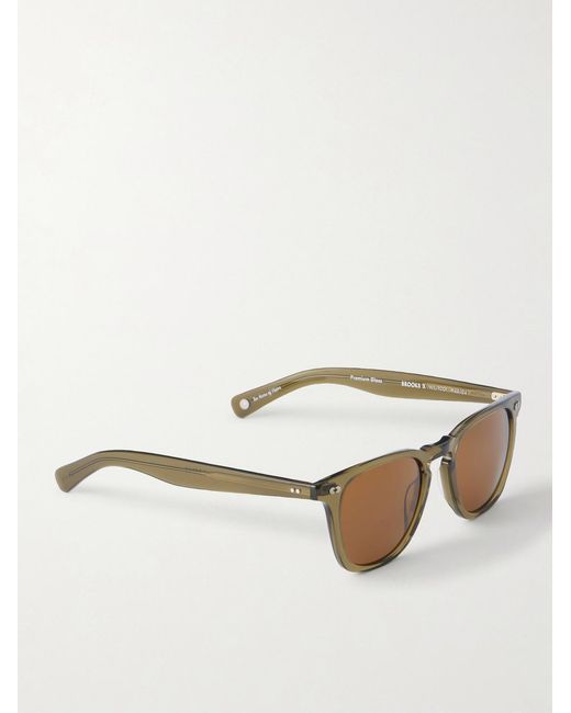 Garrett Leight Brown Brooks X D-Frame Acetate Sunglasses for men