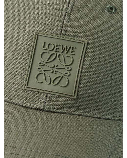 Loewe Baseballkappe aus Baumwoll-Canvas mit Logoapplikation in Green für Herren