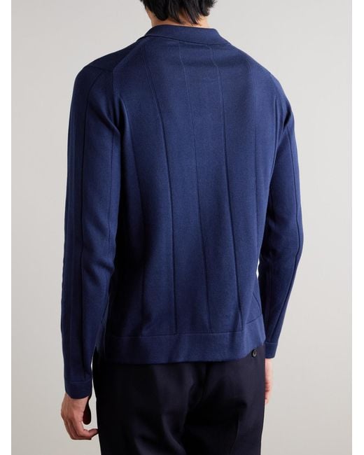 John Smedley Blue Floyd Sea Island Cotton Cardigan for men