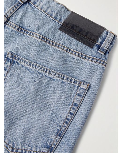 Our Legacy Blue Wide-leg Cropped Frayed Jeans for men