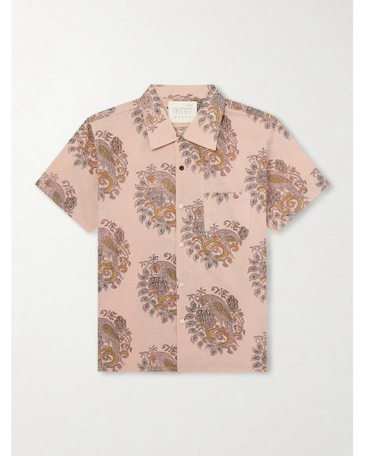Kardo Pink Chintan Printed Cotton Shirt for men