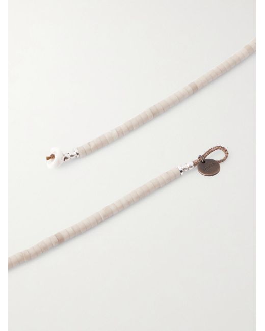 Mikia White Heishi Multi-stone Necklace for men