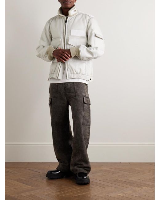 Sacai White Spiewak Padded Twill Jacket for men