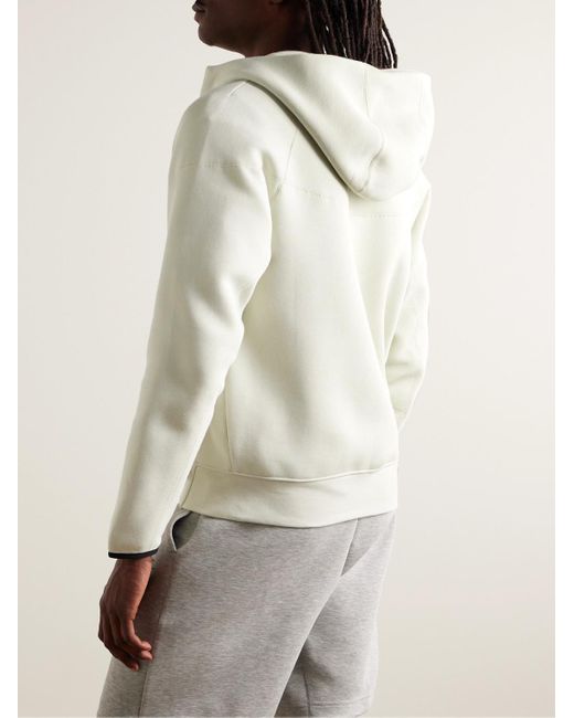 Nike Natural Logo-print Cotton-blend Tech Fleece Zip-up Hoodie for men