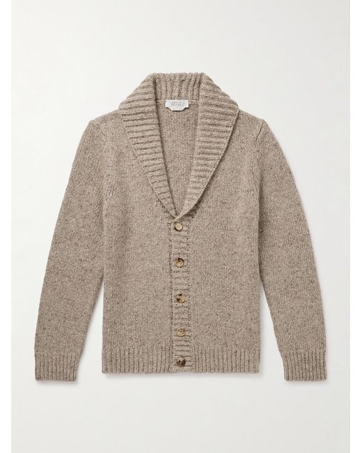 Gabriela Hearst Natural Thom Shawl-Collar Cashmere Cardigan for men