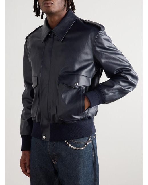 Givenchy Bomberjacke aus Leder in Blue für Herren
