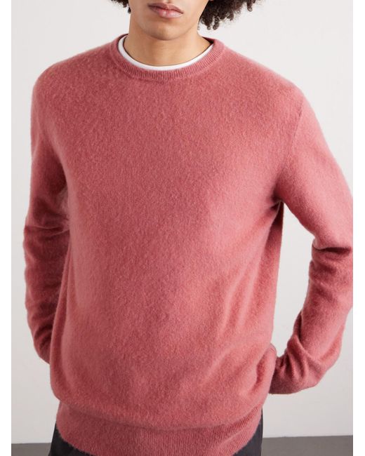 Massimo Alba Pink Kane Brushed-Cashmere Sweater for men