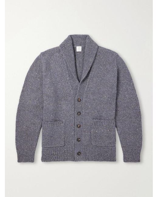Eleventy Blue Wool-Blend Cardigan for men