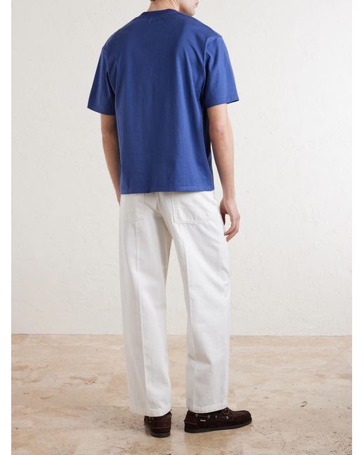 Kaptain Sunshine Blue Suvin Supima Cotton-Jersey T-Shirt for men
