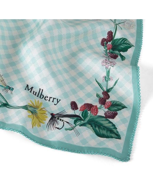 Mulberry Blue Square Scarf