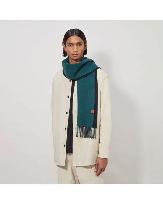 Mulberry Green Reversible Cashmere Bi-Colour Scarf