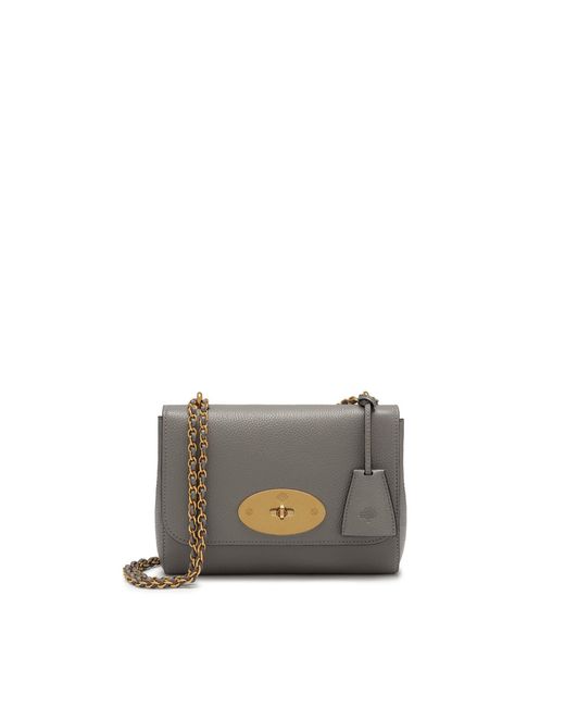 Mulberry Gray Lily In Charcoal Small Classic Grain