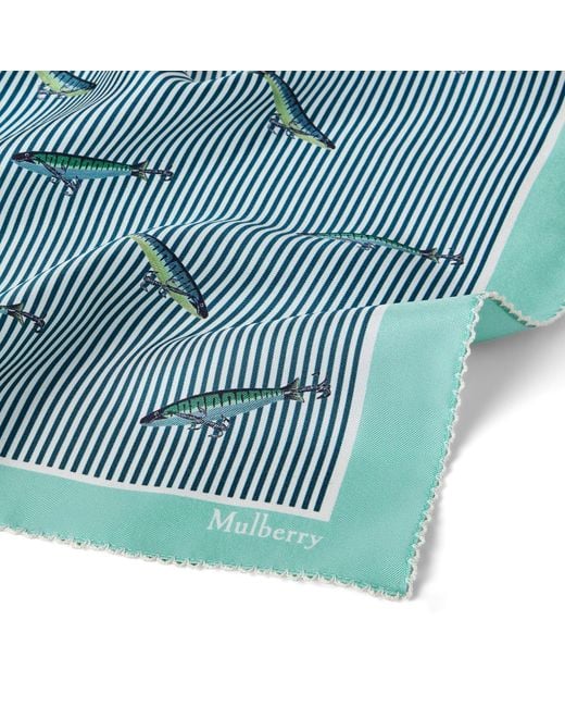 Mulberry Blue Square Scarf