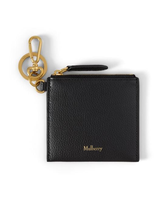 Mulberry Black Clip Zipped Credit Card Pouch