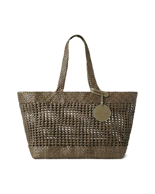 Mulberry Brown Large Woven Leather Tote