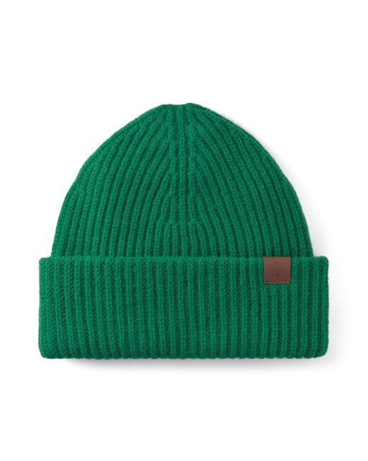 Mulberry Green Chunky Ribbed Beanie Emerald