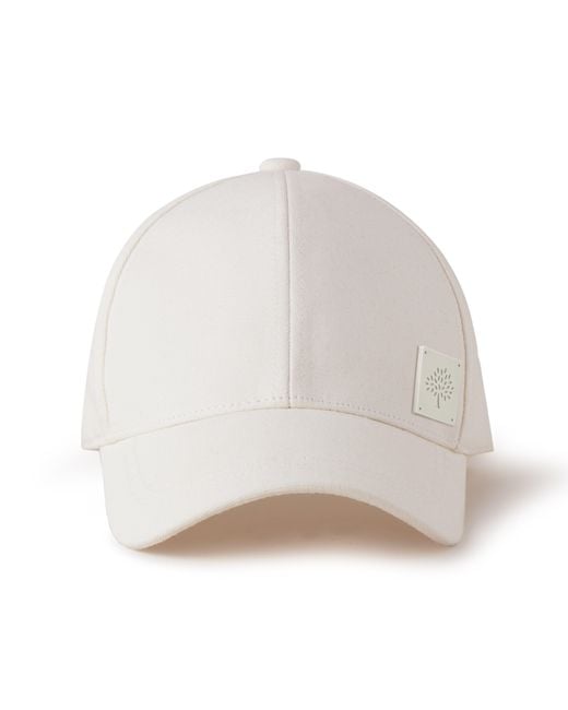 Mulberry White Solid Baseball Cap