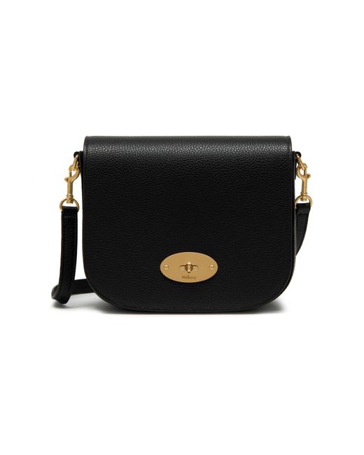 Mulberry Leather Small Darley Satchel In Black Small Classic Grain ...