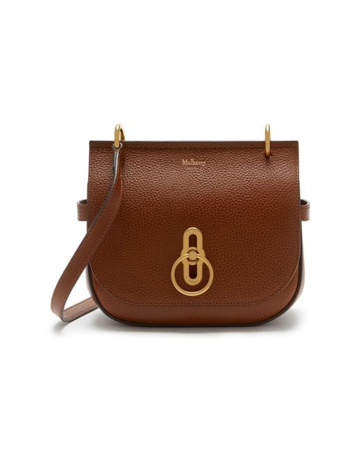 Mulberry Brown Womens Oak Amberley Small Pebbled-leather Satchel Bag