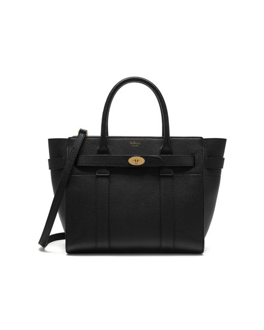 Mulberry Small Zipped Bayswater In Black Small Classic Grain | Lyst UK