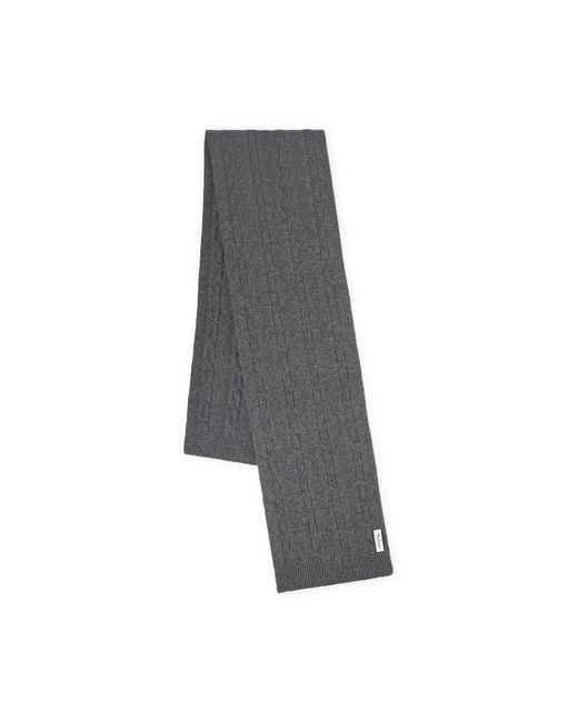 Mulberry Gray Cable Knit Scarf