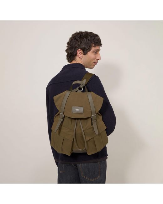 Mulberry Green Heritage Waxed Backpack Dark Moss for men