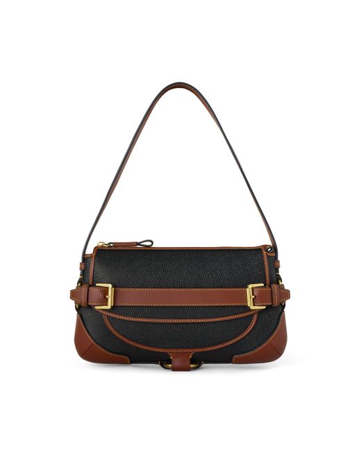 Mulberry Black Lennox Shoulder Bag-Cognac
