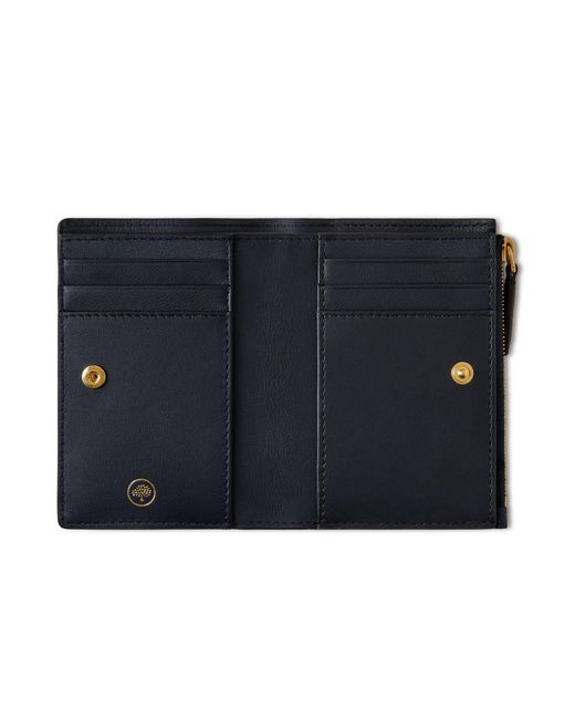 Mulberry Blue Continental Bifold Zipped Wallet Night Sky