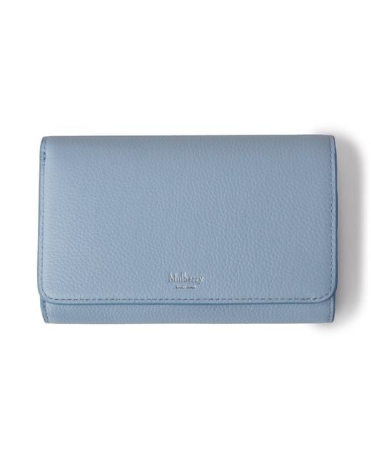Mulberry Blue Medium Continental French Purse