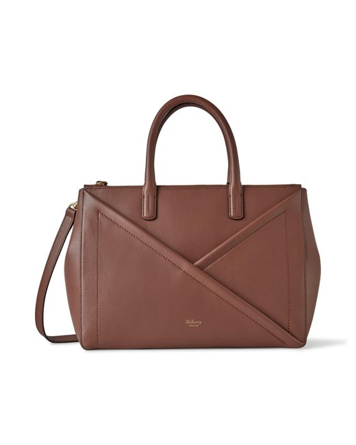 Mulberry Brown M Zipped Top Handle