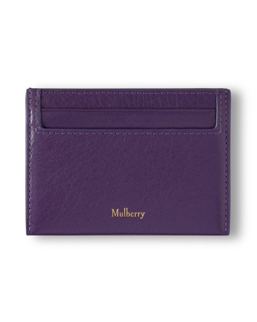 Mulberry Purple Leather Credit Card Slip Amethyst