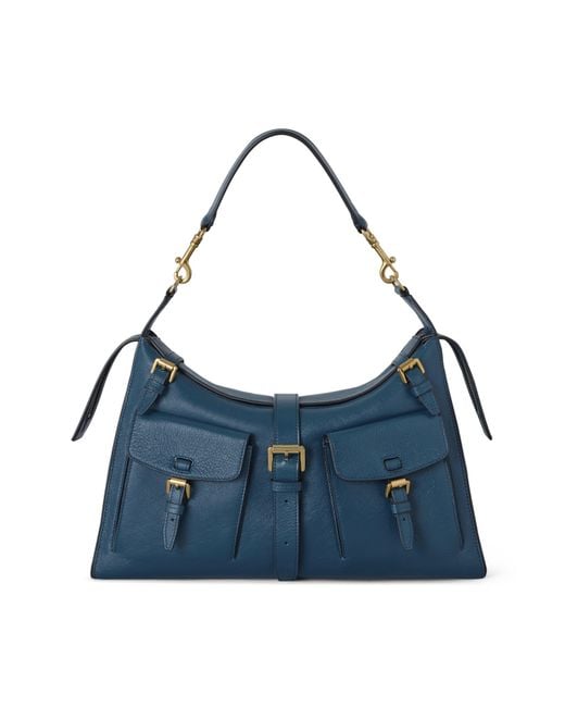 Mulberry Blue Leather Roxanne Shoulder Bag Out Of The