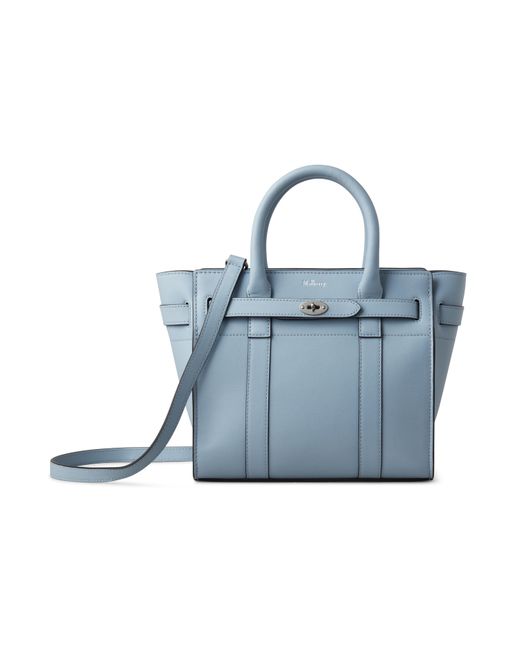 Mulberry Blue Mini Zipped Bayswater