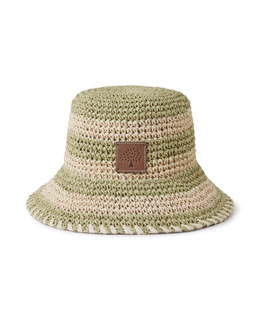 Mulberry Green Horizontal Striped Bucket Hat