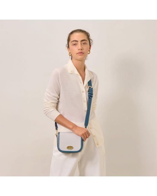 Mulberry Blue Small Darley Satchel Natural- Out Of