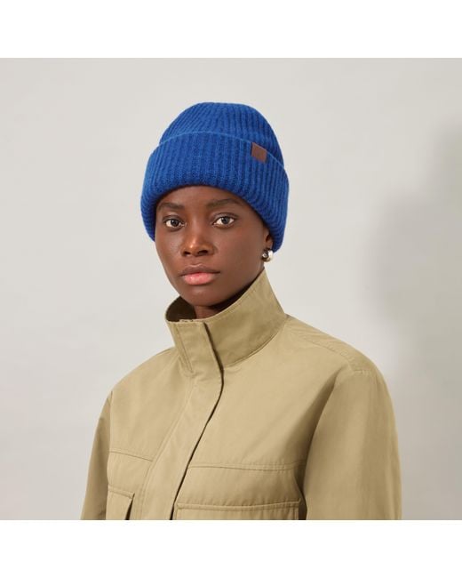 Mulberry Blue Chunky Ribbed Beanie Cobalt