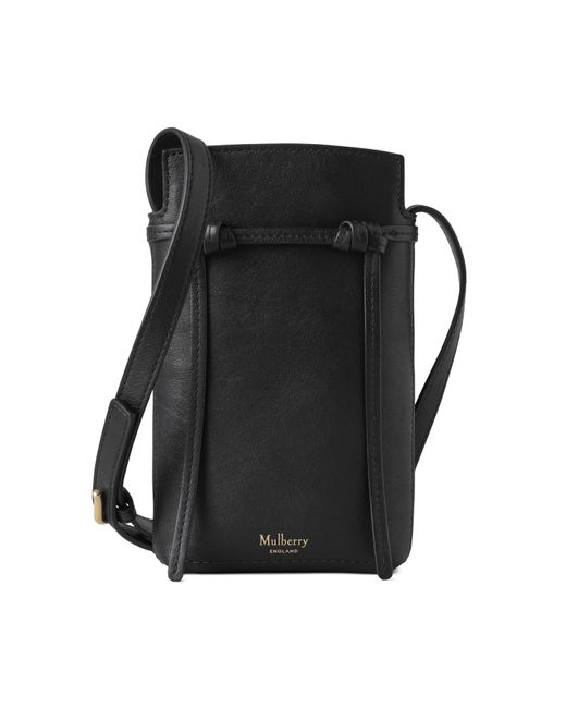 Mulberry Black Clovelly Phone Pouch