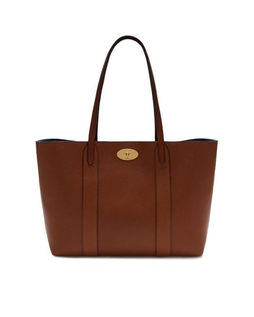 Mulberry Brown Bayswater Tote In Oak Small Classic Grain Leather