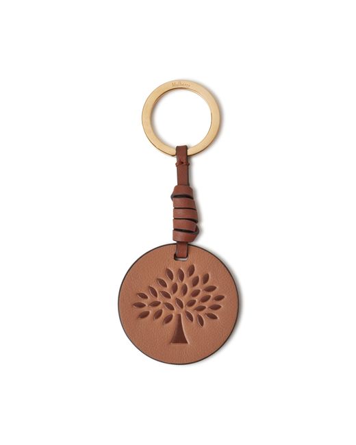Mulberry Brown Tree Leather Keyring