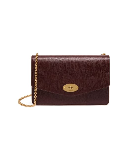 Mulberry Multicolor Small Darley In Burgundy Quilted Smooth Calf