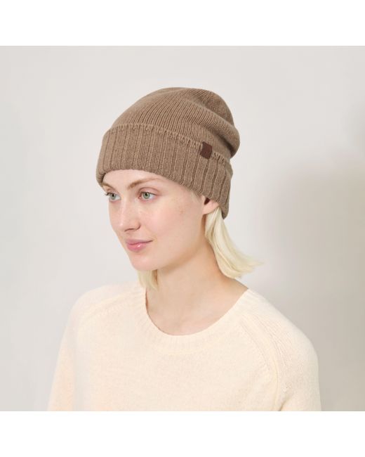 Mulberry Brown Cashmere Beanie Camel