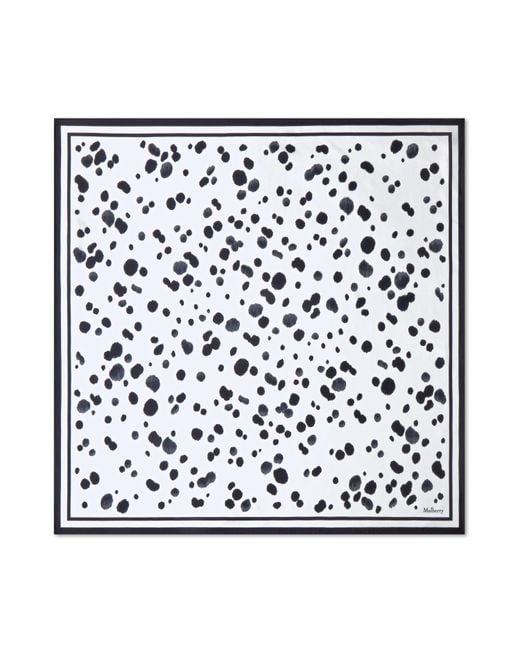 Mulberry Black Large Square Scarf